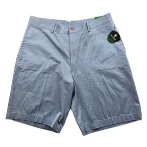 Pro Tour Golf Chino Shorts Mens 36 Blue 100% Cotton Flat Front Forever Blue NEW
